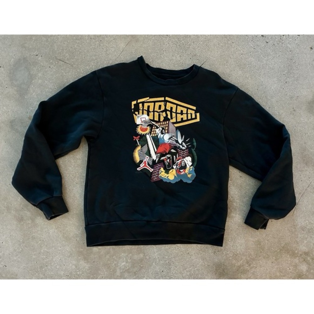Men's Nike Air Jordan‎ Sport DNA Hybrid Fleece Crew Sweatshirt DC9615-010 Size S